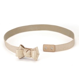 YooAi Women Dress Belt Slim Thin Bow Decor Elastic Belt for Women Wasit, gold