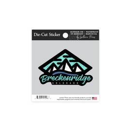 Die Cut Sticker Breckenridge, Colorado, Diamond Mountain, Contour Vinyl Sticker 1 to 3 inches (Waterproof Decal for Cars, Water Bottles, Laptops, Coolers), Small