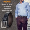 WHIPPY Men's Leather Belt Classic Denim Belt for Men 38