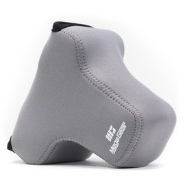 MegaGear MG658 Ultra Light Neoprene Case with Carabiner for Panasonic Lumix DMC-GX8 Camera - Grey