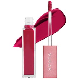 SUGAR Cosmetics Mettle Liquid Lipstick - 12 Talitha (Bright magenta with red undertones) Creamy Lightweight Texture, Silky Smooth Lips