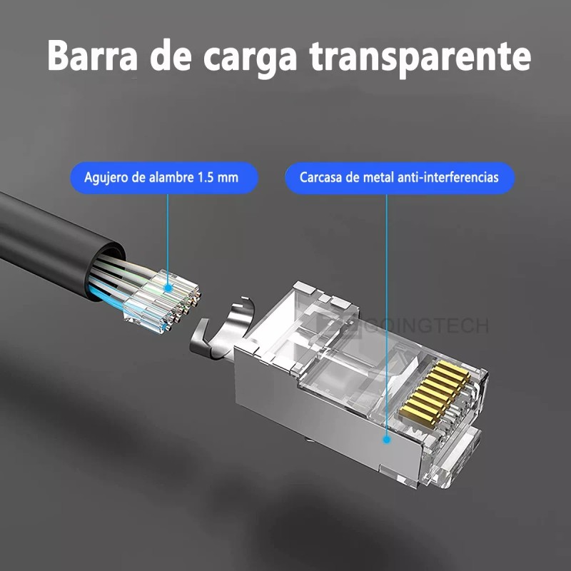 Zcgoingtech 20pzs Plug Cat 6a Cat 7 Ftp 50 Micras