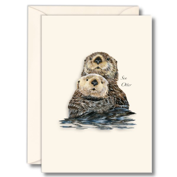 Earth Sky + Water - Sea Otter Notecard Set II - 8 Blank Cards with Envelopes