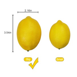 Artificial Lemon Simulation Lifelike Cituses Yellow Lemon & Green Lime Fake Fruit for Home Kitchen Decoration 6pcs
