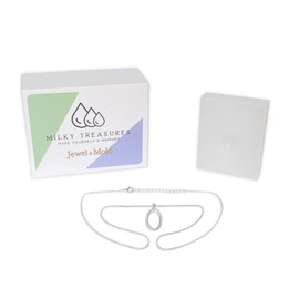 Milky Treasures Collar de Corona | Kit para hacer Joyería de Leche Materna | 18mm 925 Plata Esterlina | Kit de Recuerdo de Lactancia | Regalos para Madres Embarazadas | Regalos para Mamá | Anunciación bebé (Solo collar + molde)