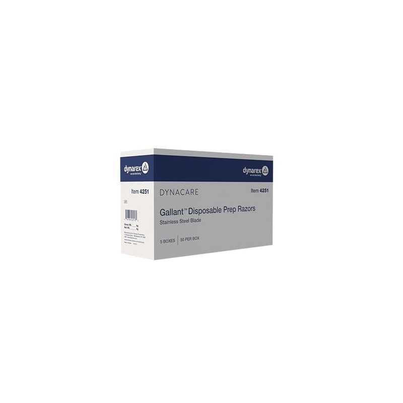 Disposable Gallant Prep Razor, Individually Foil-Packed, 50/bx