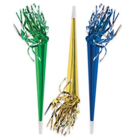 Beistle Packaged Tasseled Trumpets, (3 Count), 25 Inches