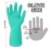 sourcing map Nitrile Chemical Resistant Gloves, Industrial Gloves Anti-Slip Protective