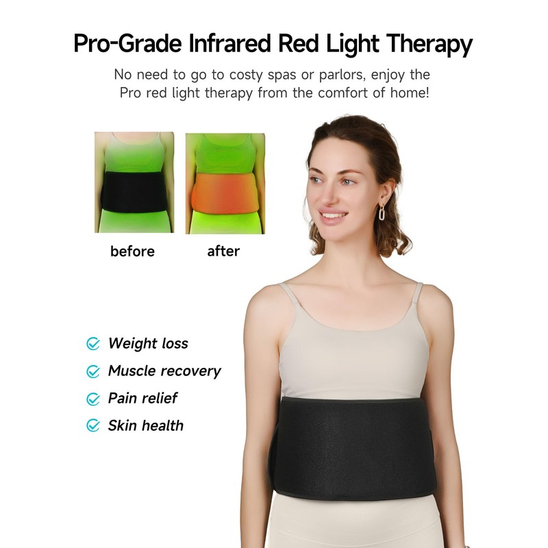 ALLJOY Cordless Red Light Therapy Belt Infrared Light Therapy for