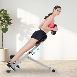 YIYIBYUS Hyperextension Bench,Adjustable Roman Chair Back Extension Machine (White)