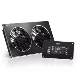 AITECAC 12" USB Quiet Cabinets Cooling Fan System with Thermostat Control for pet Kennel