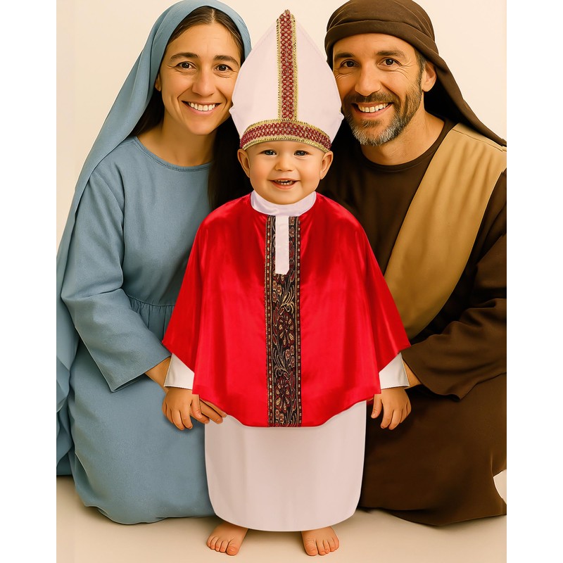 3 Pcs Halloween Pint Sized Pope Costume Infant Small Bishop