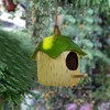 Tree Leaves Bird House Decorations, Resin Handicrafts, Nests，Decorative Hanging Bird
