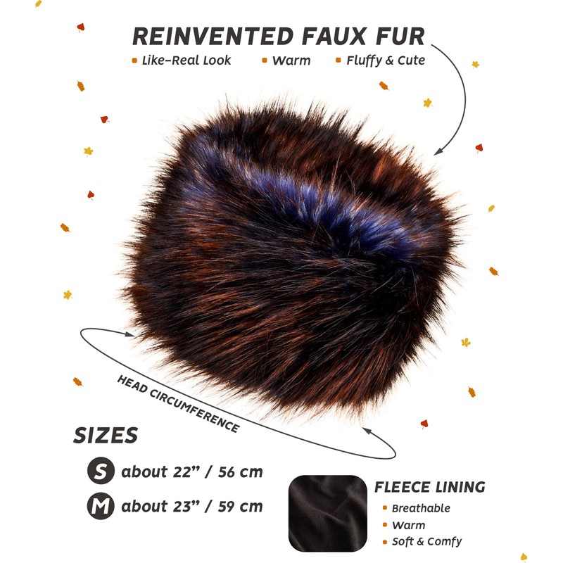 Futrzane Classic Cossack Hat - Faux Fur Hats for Women