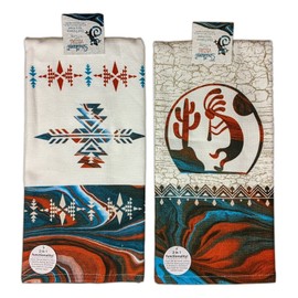 Kay Dee Designs Set of 2 SOUTHWEST VISTAS Kokopelli Terry Kitchen Towels by Kay Dee Designs