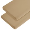Eychei Cot Fitted Sheets, Beige, 2 Pack, 31" x 75"