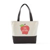 CafePress Stitch Apple 1St Grade Canvas Tote Top Zipper Closure