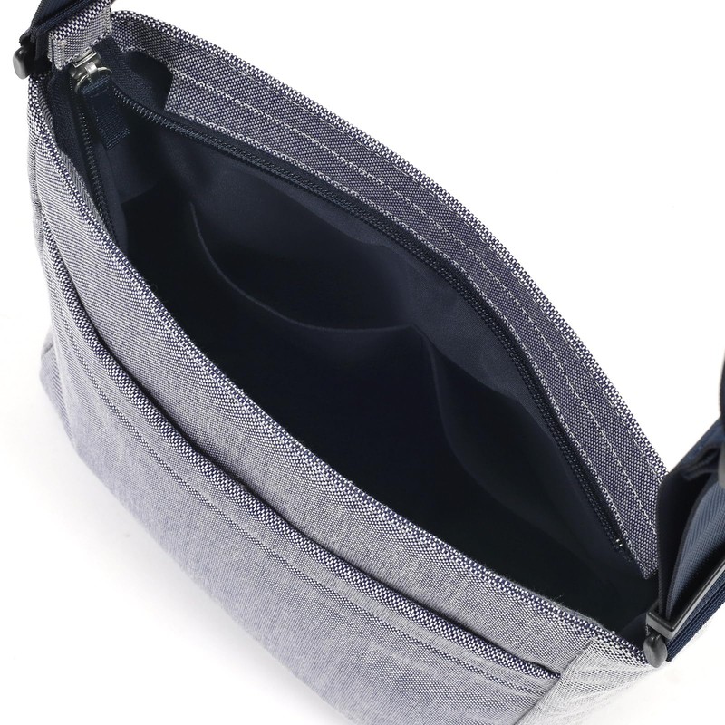 Kitamura R-0781 Chambray Fabric Crossbody Shoulder Bag, Dark Blue [Navy]