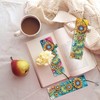 F-CANLAN 4 Pieces Acrylic Sunflower Diamond Painting Bookmark with Tassels,