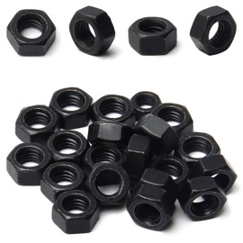 M8-1.25 Hex Nuts, Carbon Steel, Black Oxide, M8 x 1.25mm Hex Drive, Grade 8.8, Metric, Right Hand, 13mm/0.5" Width, 6.5mm/0.25" Height, Replacement Nut with Plastic Case for DIY Home Mechanism 23 Pack