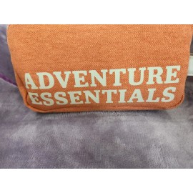 Paper Riot Co. Brand New! Adventure Essentials Bag TRAVEL GYM CAMPING Orange Canvas Tolietry
