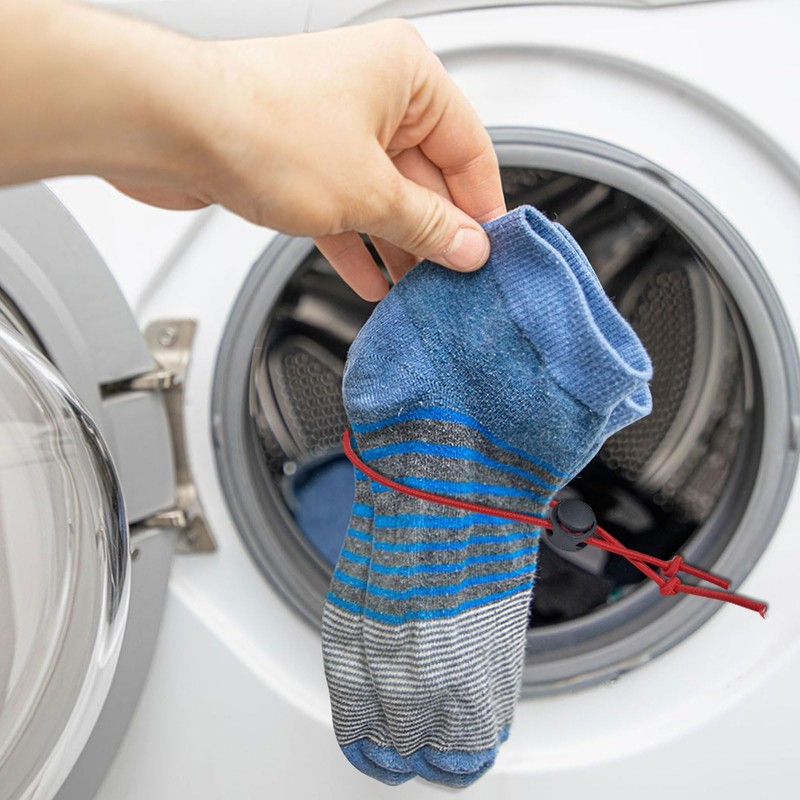 Huakaile 30 Pieces 5 Colors Sock Clips for Laundry Washing