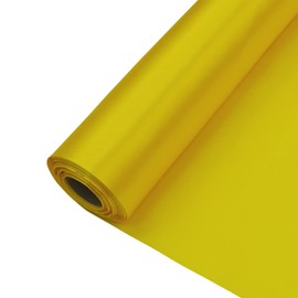 Trimming Shop Yellow Satin Fabric Roll | 29cmx20m | Luxury & Soft | Silky & Shiny | for Making Chair Sash Bow Wedding Bouquet Décor Apparel, Drapery, DIY Crafts