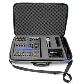 CASEMATIX Music Equipment Mixer Case Compatible with Zoom LiveTrak L-8 Podcast Mixer or PodTrak P8 Podcast Recorder and Microphone Accessories - Includes DJ Equipment Gig Bag Travel Case Only