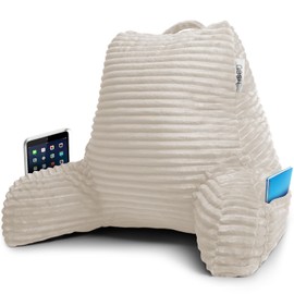 Nestl Reading Pillow for Bed Adult – Back Pillow for Sitting in Bed, Standard Bed Pillows for Sitting Up in Bed, Foam Bed Chair Pillow, Linen Bed Rest Pillow