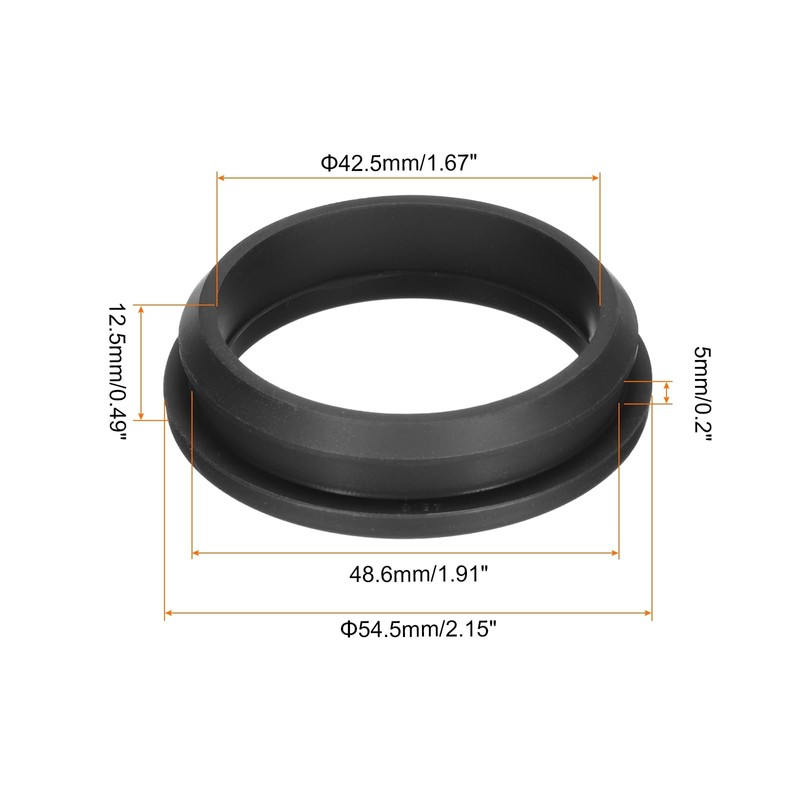 QUARKZMAN 2pcs Snap Rubber Grommet Connector Mounting Dia 48.6mm ID
