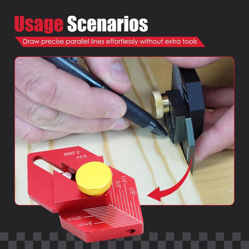 MoreFiiCo Trim Carpentry Tools Woodworking Measuring Ruler and Finish Ruler