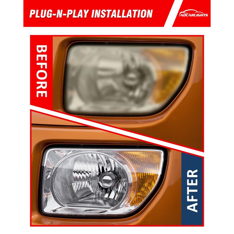 fits Honda Element 2003 2004 2005 2006 Headlight Assembly 2003-2006