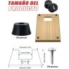 50 Niveladores para Muebles, Almohadillas de Goma Negras con Tornillos