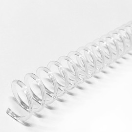 Binditek 50 Pack Plastic Spiral Binding Coils, 12mm(1/2") Binding Spirals, 90 Sheet Capacity, 4:1 Pitch, Clear Binding Spines, for Students and Coworkers