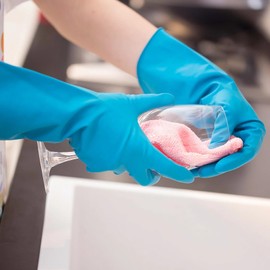 Siyecioa 6 Pairs of Rubber Gloves, Cleaning Gloves, Household Gloves, Dishwashing Gloves, Kitchen Gloves, Gardening Gloves, Reusable for Kitchen, Rinsing, Cleaning (M 6 Pairs)