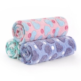 Demigeat Rainbow Love Soft Fleece Blanket, Washable Quilt for Pets, 104 x 76 cm, Pack of 3