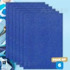 AKH® Seidenpapier mit Glitzer, Blau, 6 Bögen, glitzerndes Geschenkpapier, für
