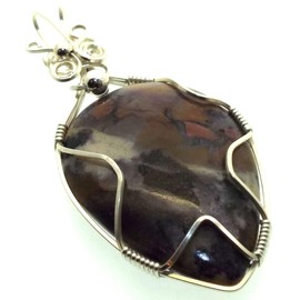 Tiffany Stone Gemstone Sterling Silver Wire Wrapped Pendant