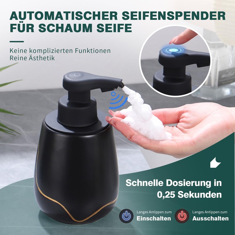BosilunLife Automatic Electric Soap Dispenser with Sensor, No Touch Sensor,
