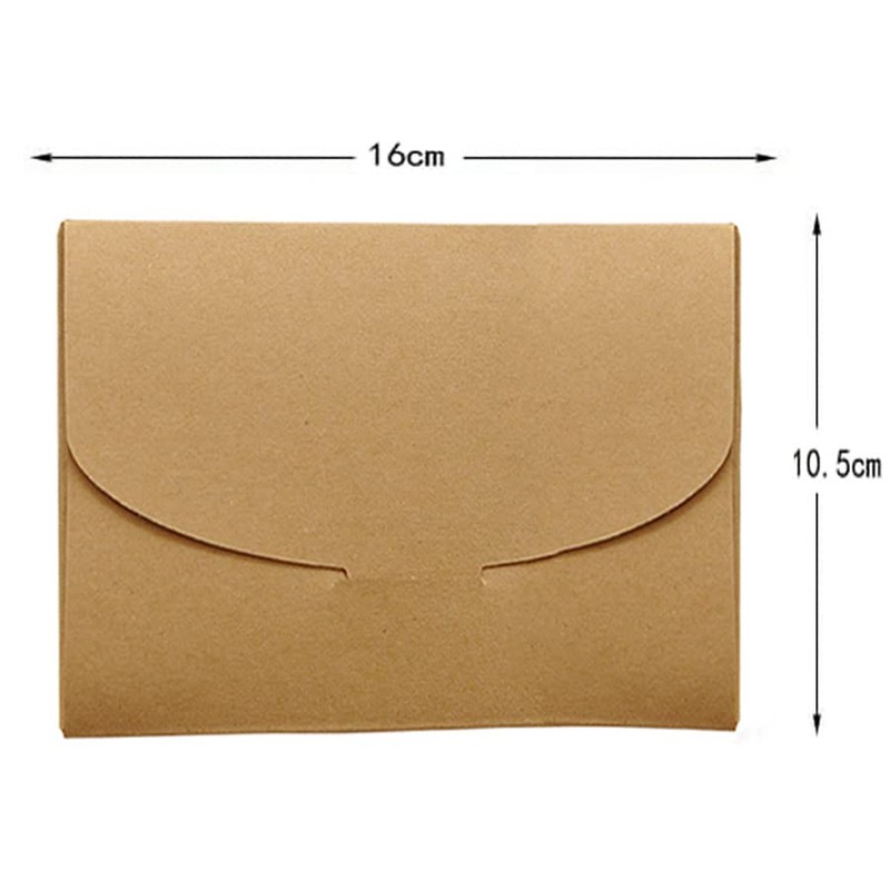 Youery 50 Pieces Kraft Paper Envelopes Postcard Envelope Creative Retro