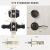 KNOBWELL 4 Pack Keyed Alike Door Lever Handle with Single