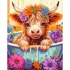 Ecdivjs Paint by Numbers Cow for Adults with Frame,Cow Paint