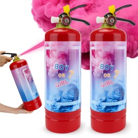 QIYVLOS Giant Gender Reveal Fire Extinguisher 2 Packs, Gender Reveal Ideas, Baby Girl Reveal Party Ideas for Gender Reveal Decorations with 2.3ib Powder (Pink)