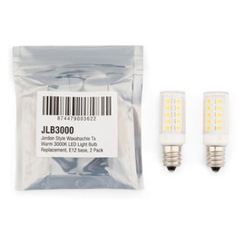 JERDON LED Replacement Light Bulb for Makeup Mirrors - 3000K (2 Pack) -Yellow-Tinted- LED Bulbs for Mirrors