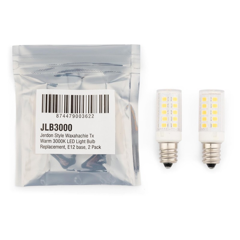 JERDON LED Replacement Light Bulb for Makeup Mirrors - 3000K