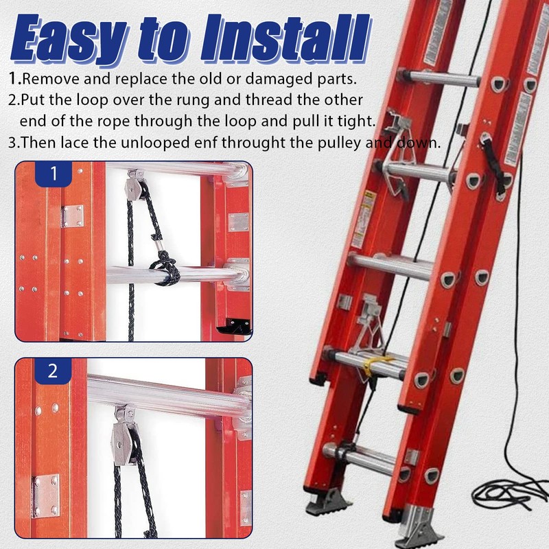 AC30-2 Extension Ladder Rope Replacement Compatible with Wernerr Extension Ladders,