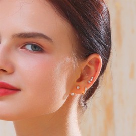 Women's Earrings Gold Hoop Earrings 14K Gold Women's Earrings Hypoallergenic Pierced Earrings Cartilage Earrings Hypoallergenic Earrings Multi-Pierced Small Hoop Earrings Gifts for Women