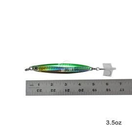 4pcs Green Silver 3.5oz Colt Sniper jigs 100g coltsniper jig with a 3561D-DT MUSTAD 3X Strong Forge High Carbon Steel Treble Hook