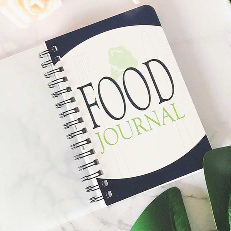 ATDAWN Food Journal/Food Diary/Diet Journal Notebook, 5x7 Inch, 120 Pages,