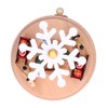 Wooden Music Box Snowflake Decor Wood Grain Texture Beautiful Sound